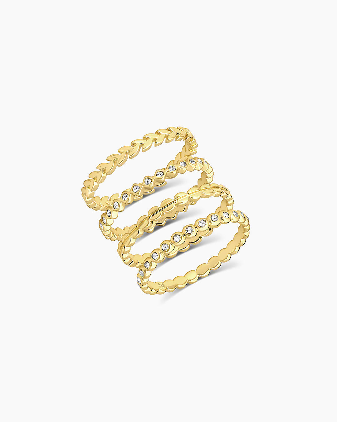 Stackable Cubic gorjana Gold Ring Set Zirconia |