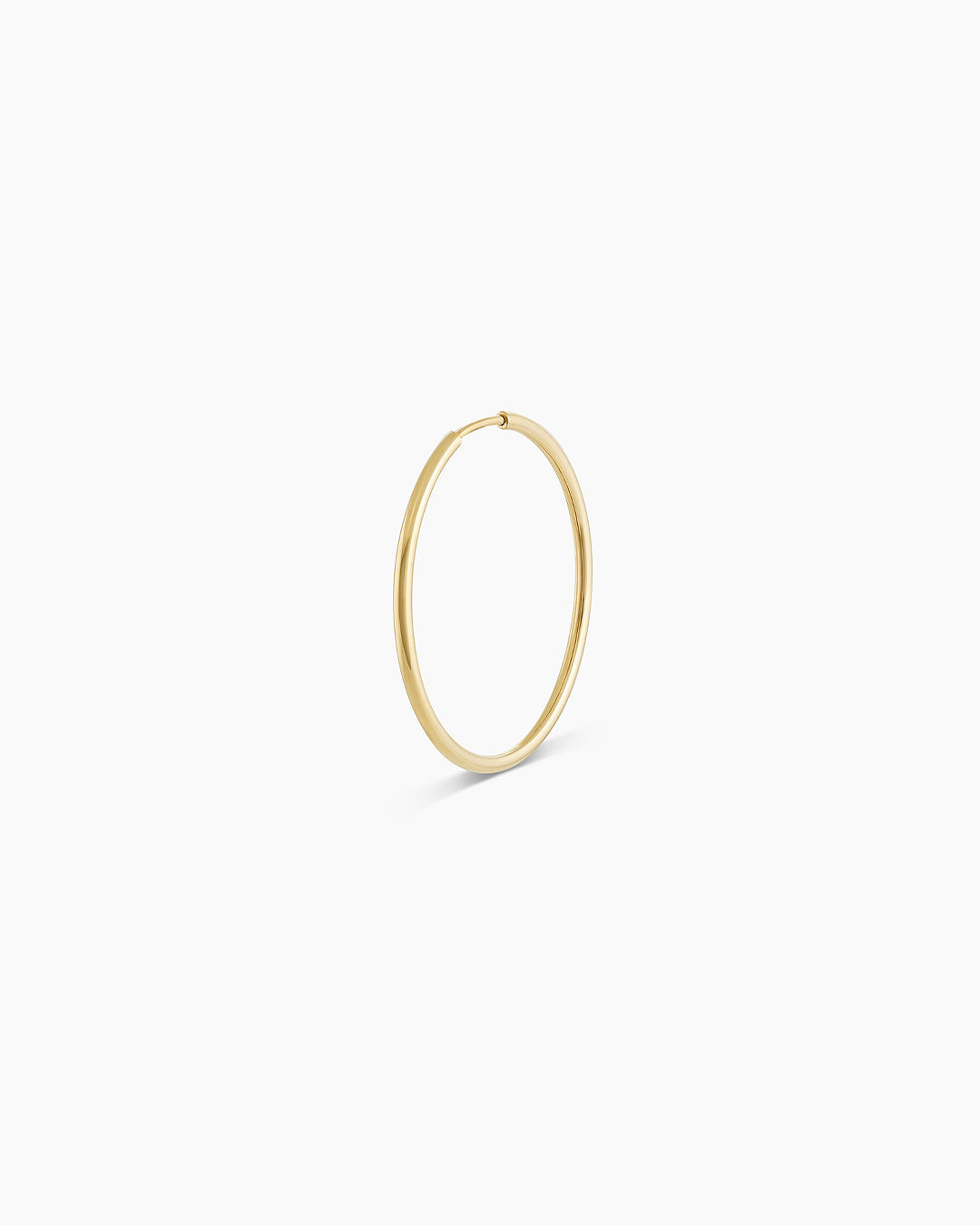 Thin Classic Solid Gold Hoop Earrings - Aris Designs