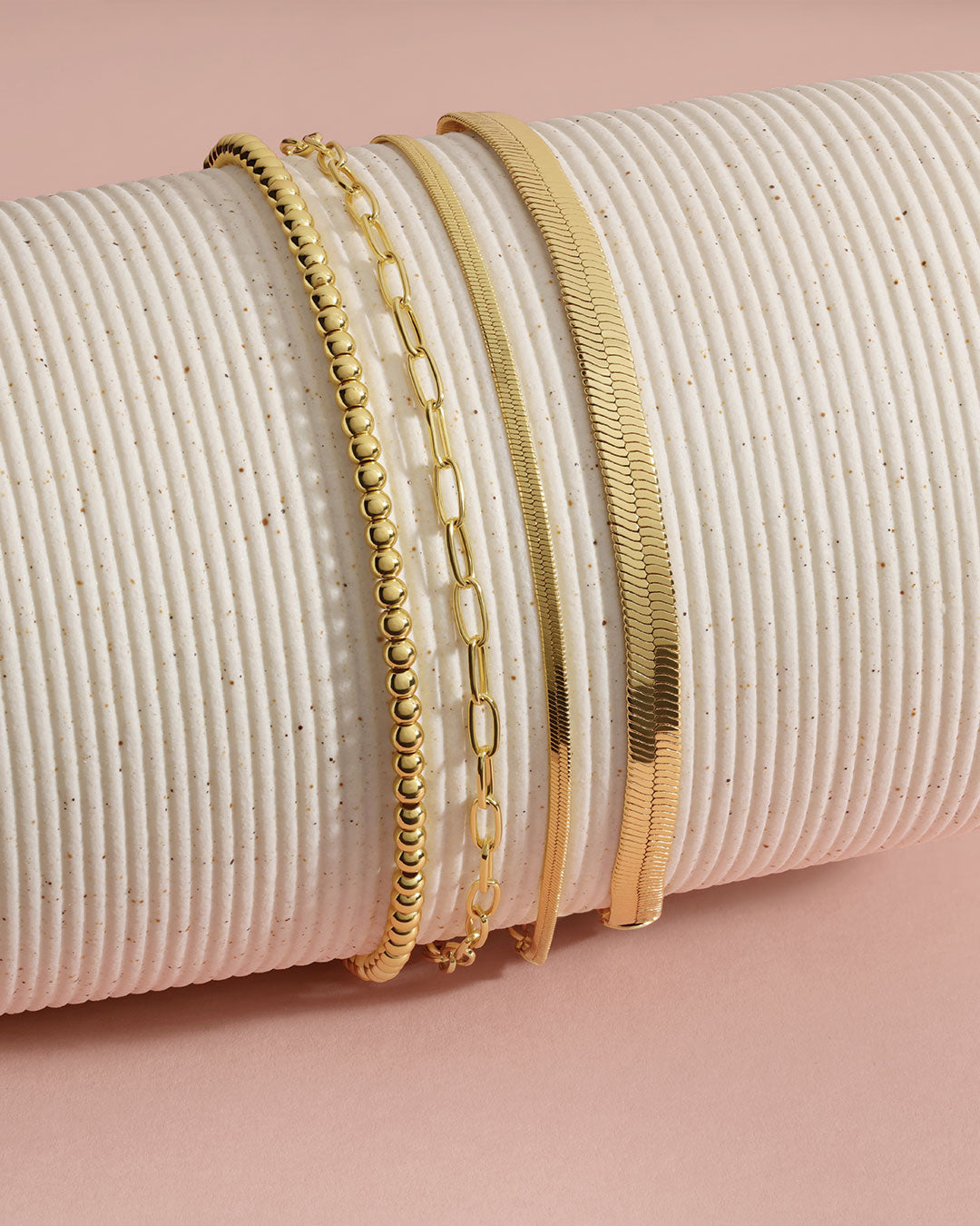 gold bracelet stack