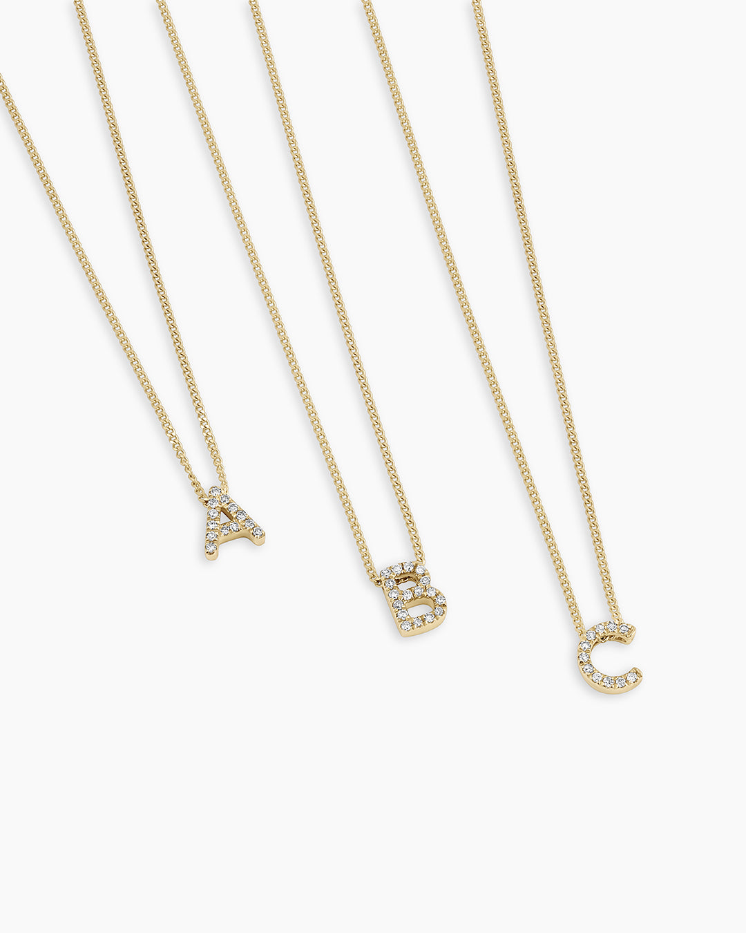 Gold and diamond on sale letter necklace