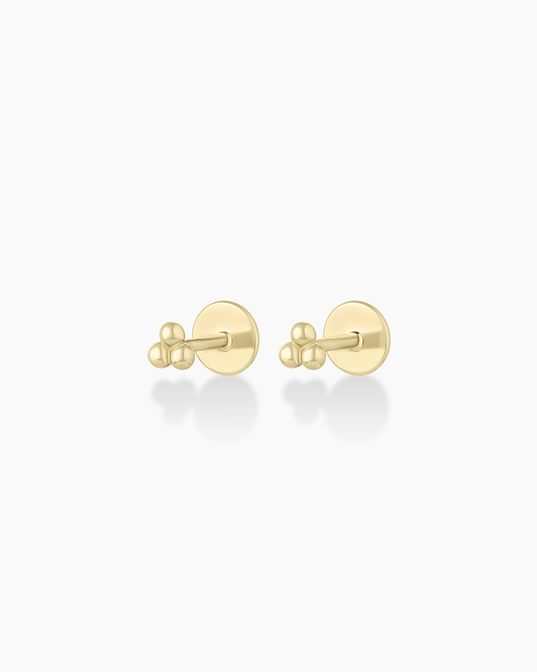 Marina - 14k Gold Tiny Crystal Flat Back Earrings