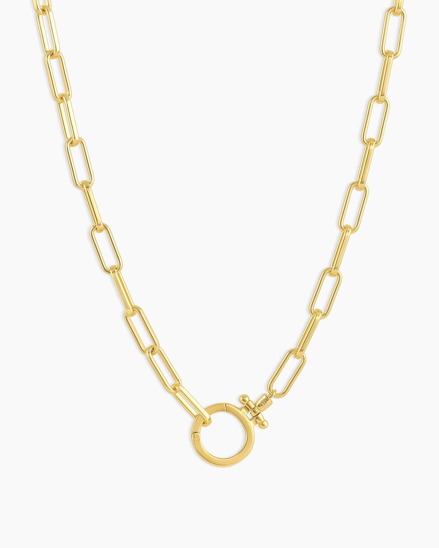 Parker Necklace Paperclip Necklace || option::18 in., Gold Plated