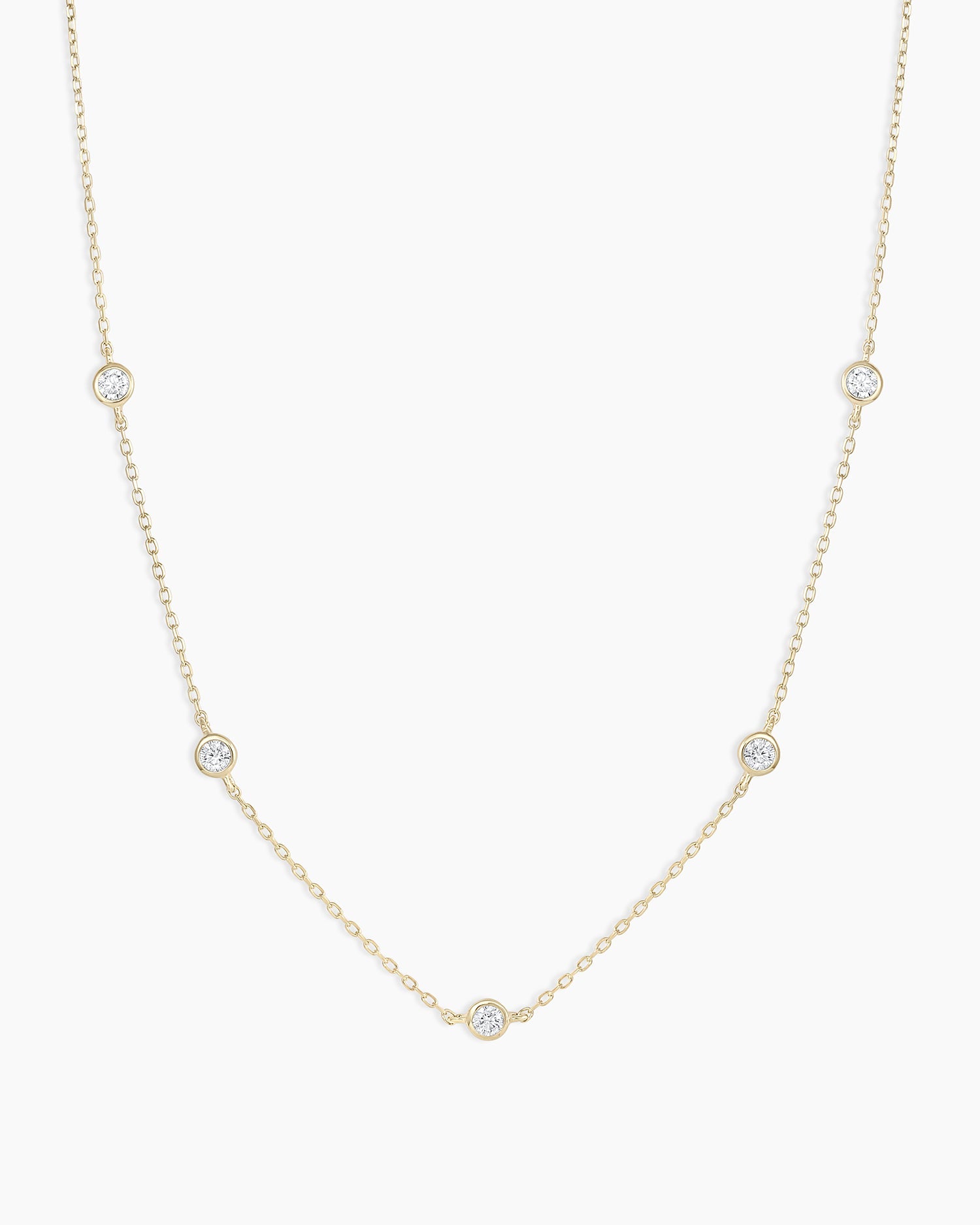 Classic Five Diamond Necklace