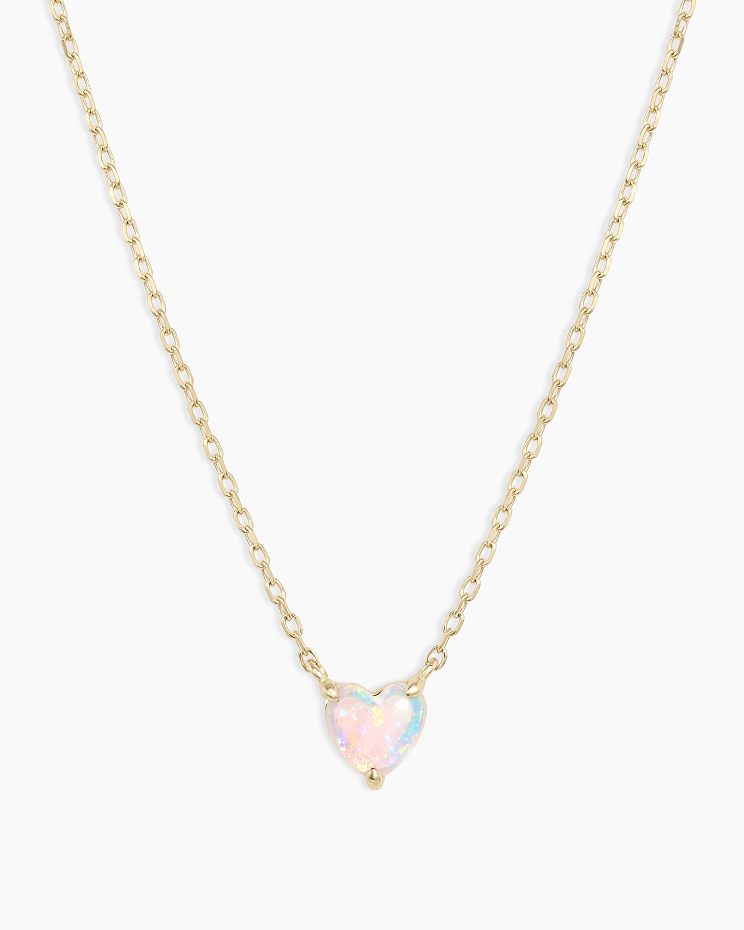 White opal 2025 heart necklace