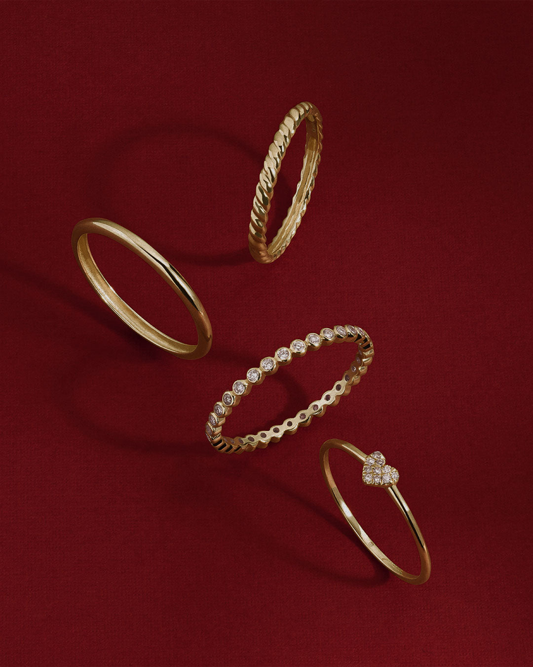 gold plated and solid gold rings 