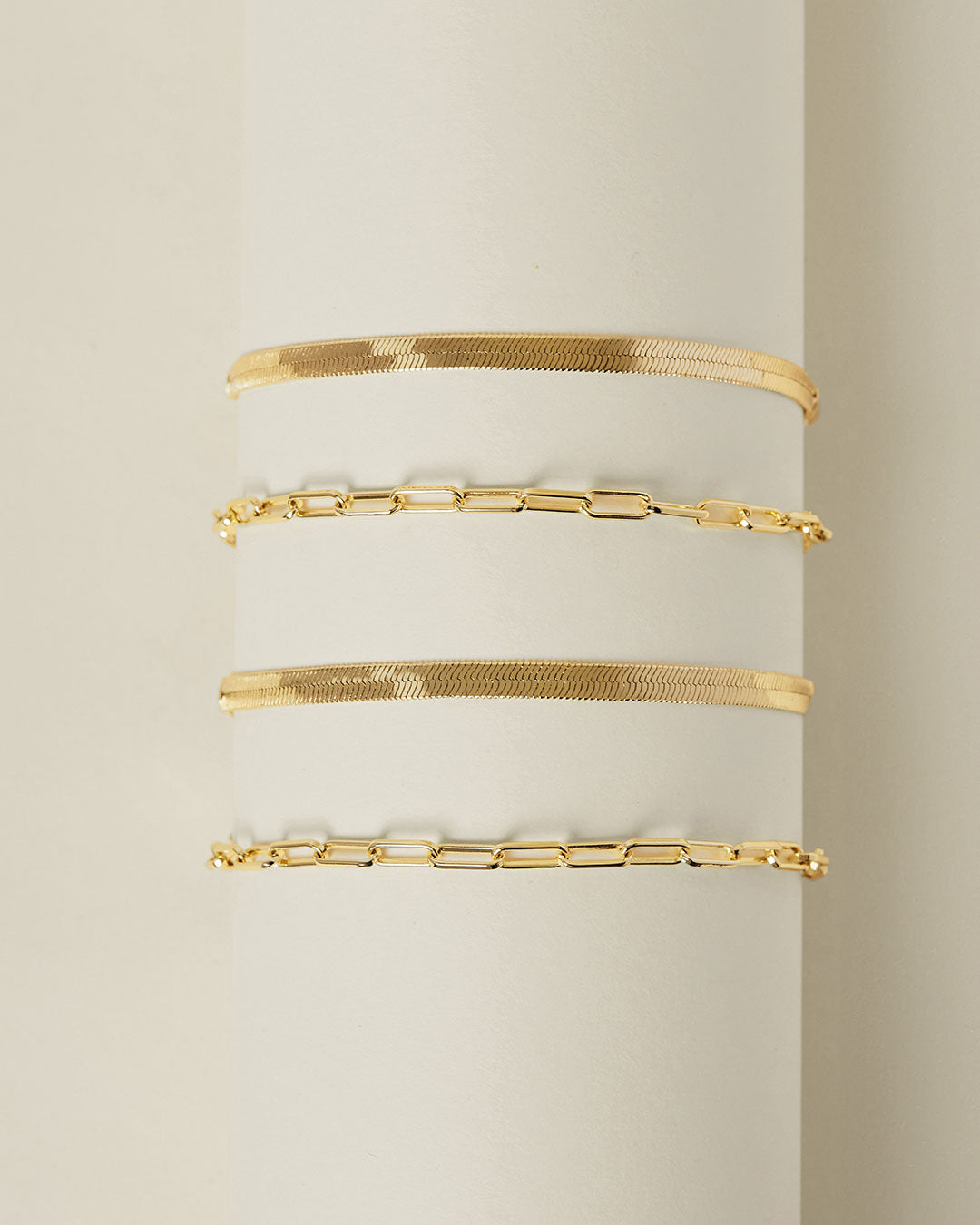 Gold plated bracelets