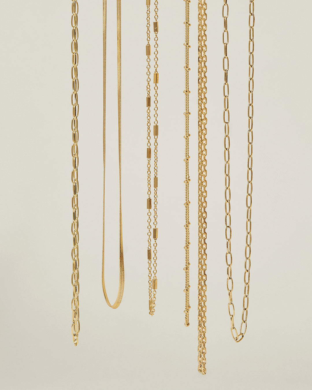 Gold plated chain necklaces