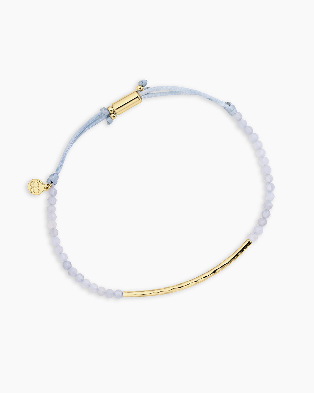 Power Gemstone Bracelet for Self-expression || option::18k Gold Plated, Blue Lace Agate - Self-Expression