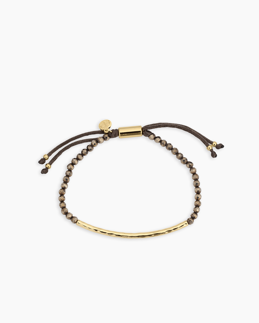 Power Gemstone Bracelet for Strength || option::18k Gold Plated, Pyrite