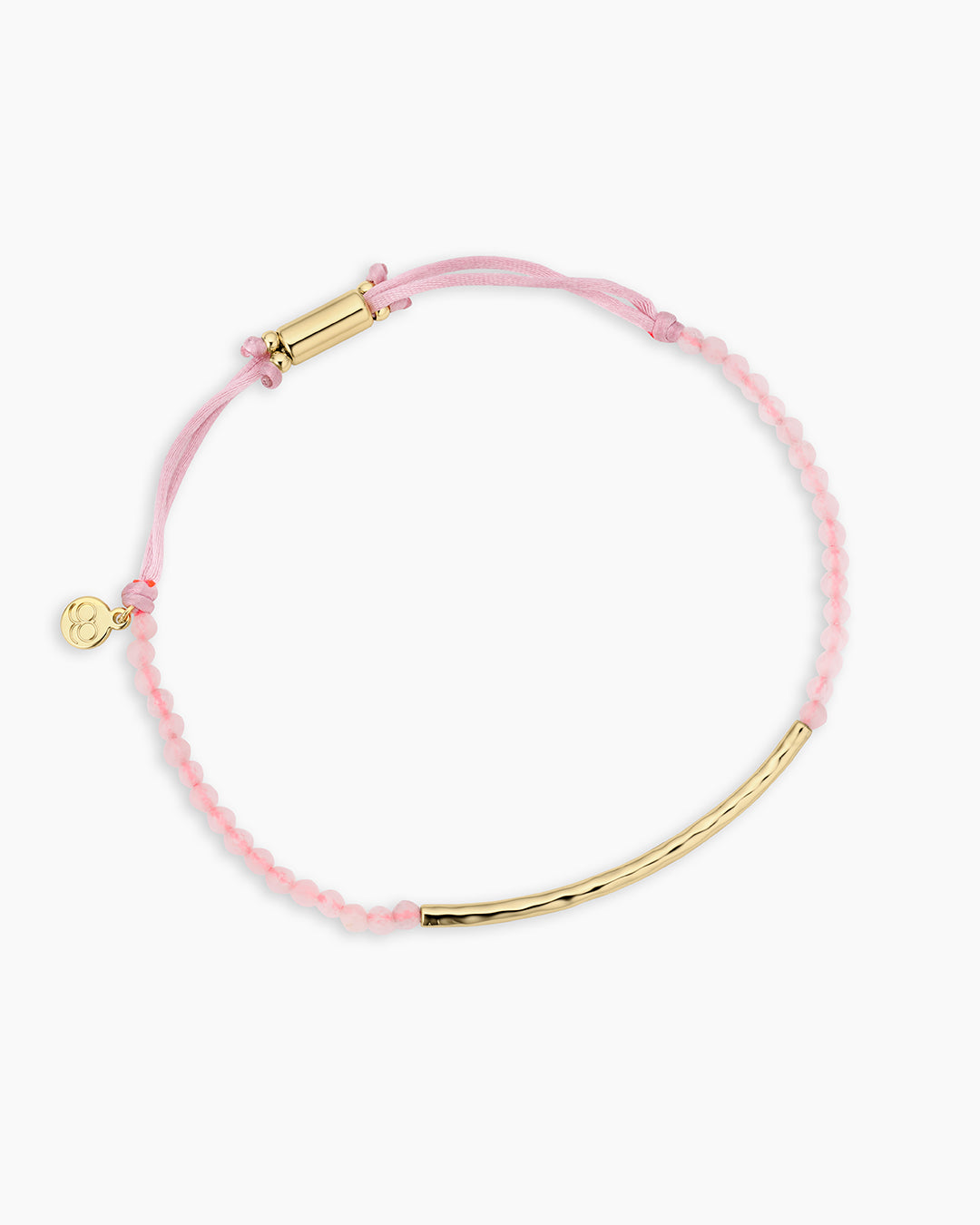 Power Gemstone Bracelet for Love || option::18k Gold Plated, Rose Quartz