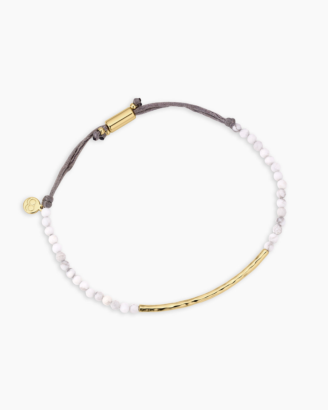 Power Gemstone Bracelet for Calming || option::18k Gold Plated, Howlite