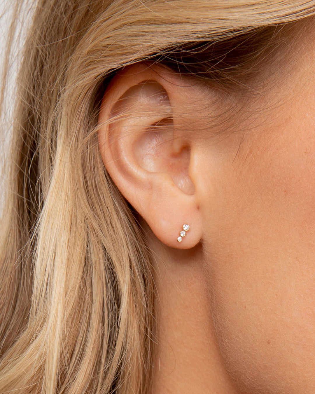 Newport Threaded Flat Back Stud Earring in 14K Solid Gold/Pair, Women's by Gorjana