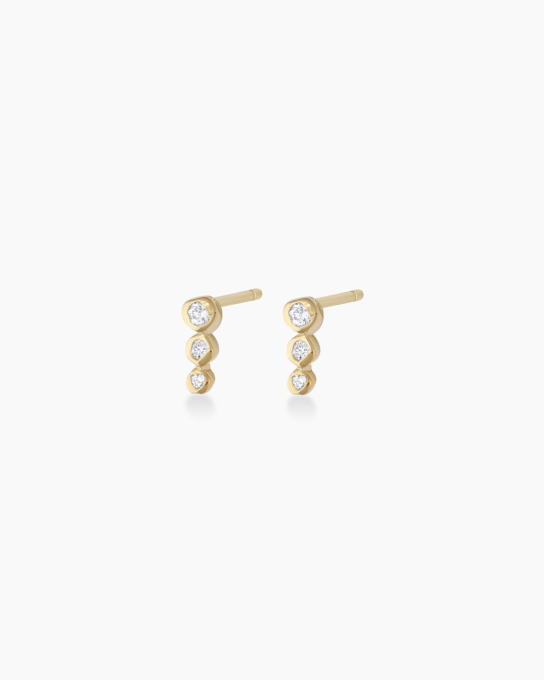 Newport Threaded Flat Back Stud Earring in 14K Solid Gold/Pair, Women's by Gorjana