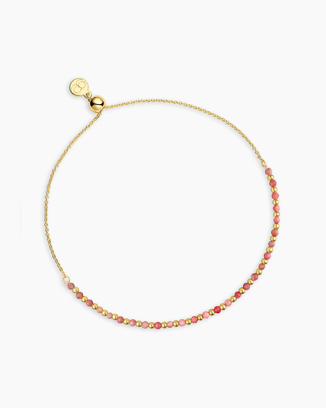 Power Gemstone Brooks Bracelet for Compassion || option::18k Gold Plated, Rhodochrosite - Compassion