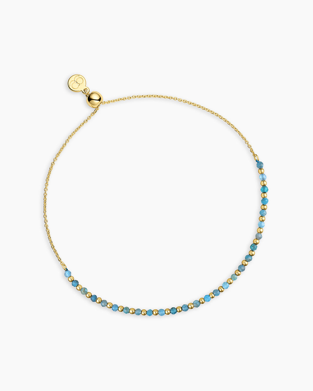 Power Gemstone Brooks Bracelet for Inspiration || option::18k Gold Plated, Apatite