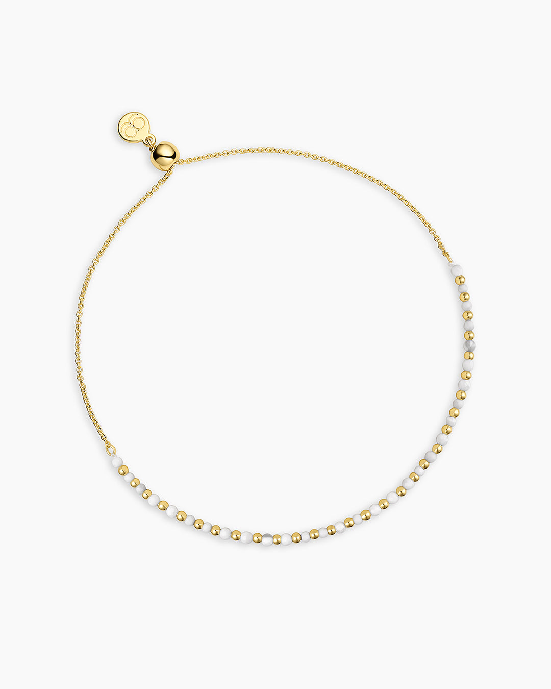 Power Gemstone Brooks Bracelet for Calming || option::18k Gold Plated, Howlite - Calming