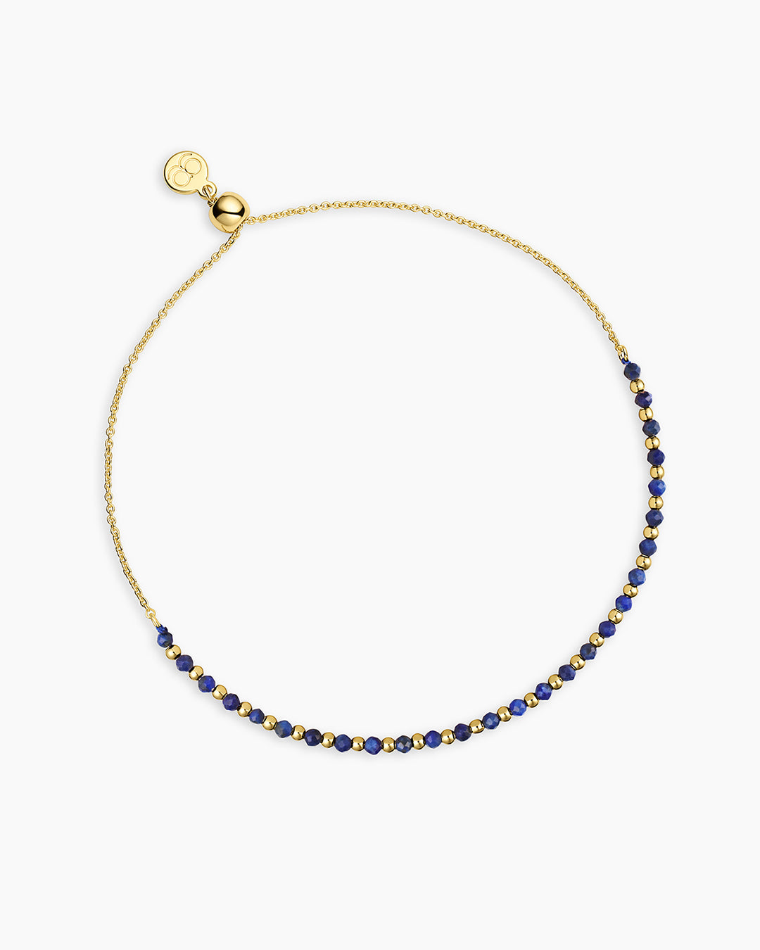 Power Gemstone Brooks Bracelet for Wisdom || option::18k Gold Plated, Lapis - Wisdom