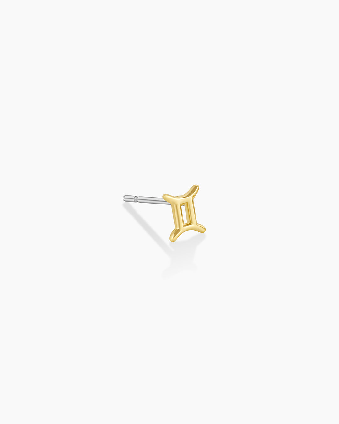 Zodiac Charm Stud - Gemini || option::18k Gold Plated, Gemini