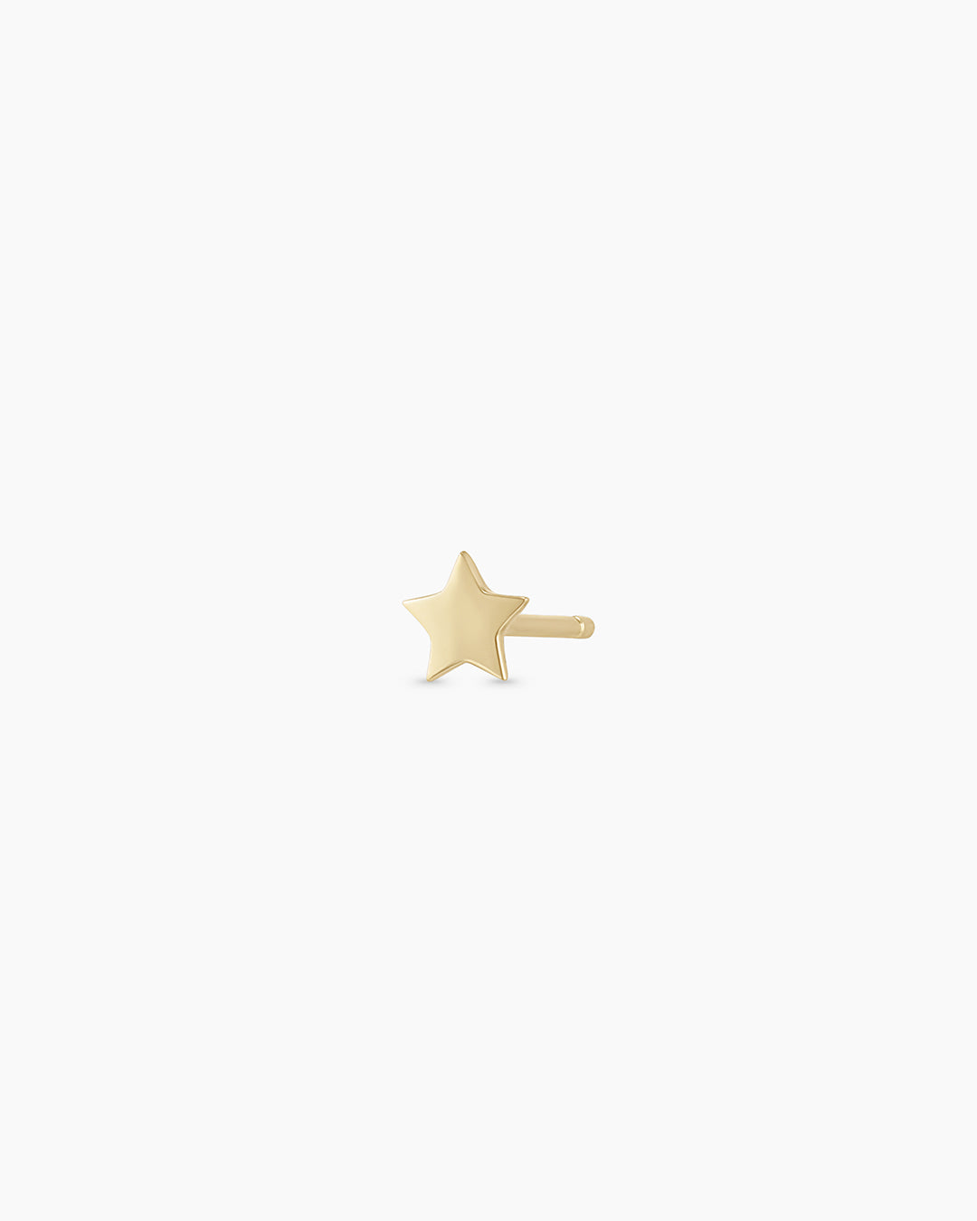 Woman wearing Star Stud || option::14k Solid Gold