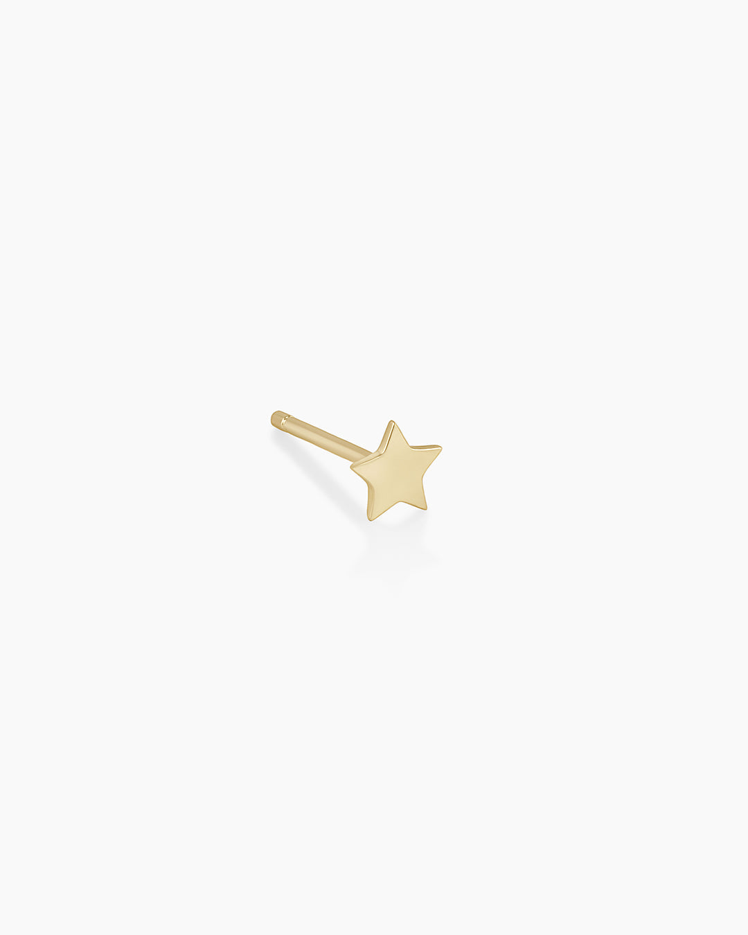 Woman wearing Star Stud || option::14k Solid Gold