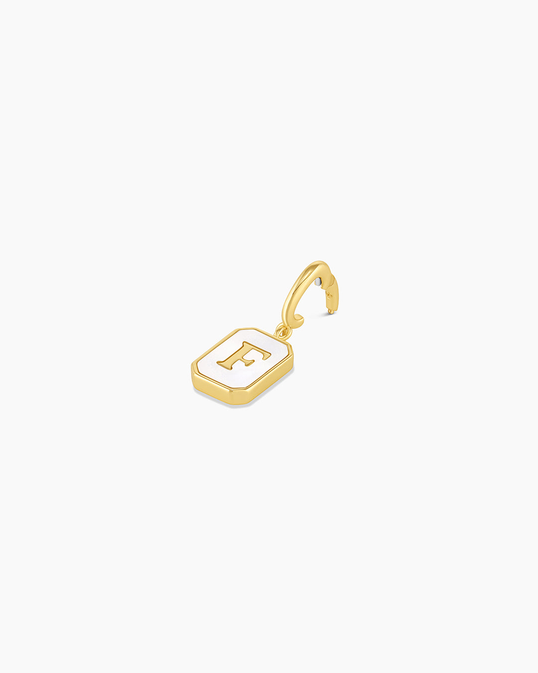 Vintage Alphabet Parker Charm #F || option::18k Gold Plated, F