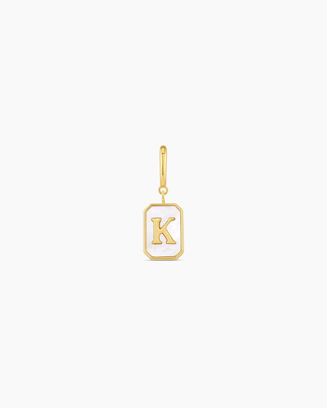 Vintage Alphabet Parker Charm #K || option::18k Gold Plated, K