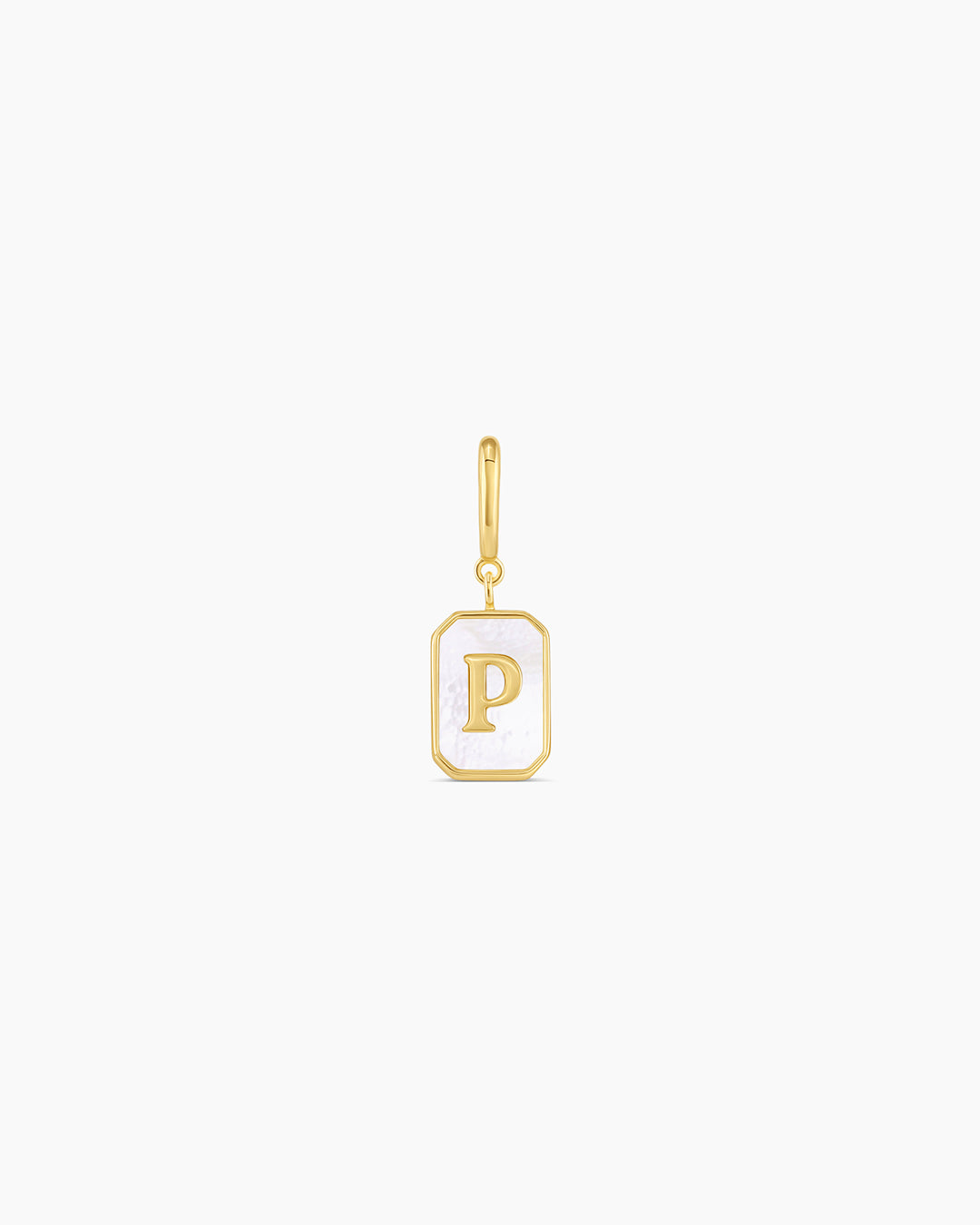 Vintage Alphabet Parker Charm #P || option::18k Gold Plated, P