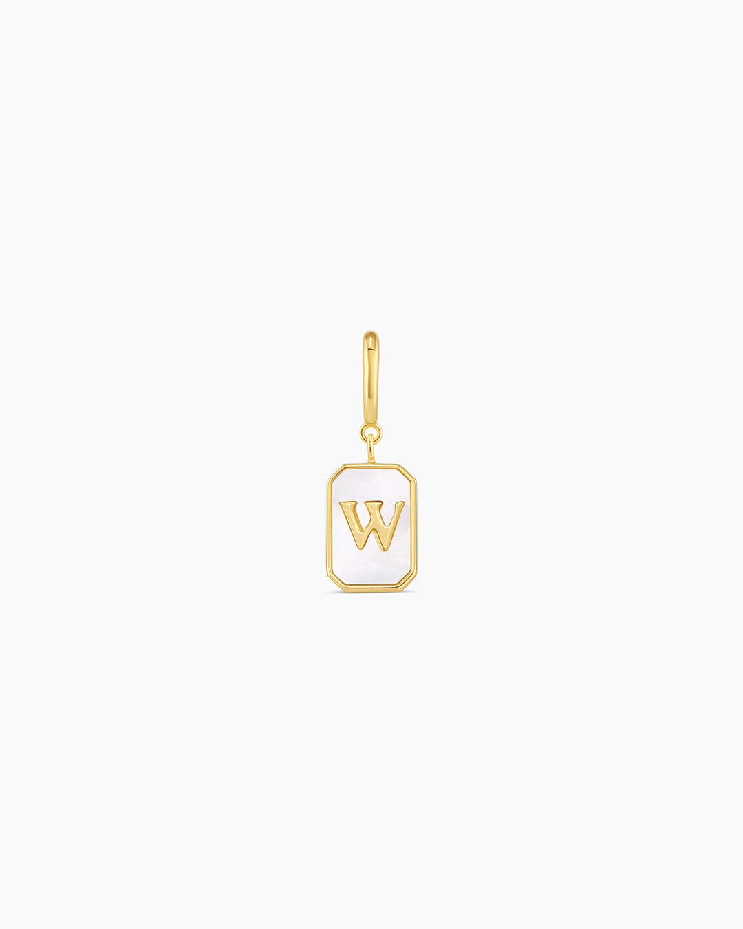 Vintage Alphabet Parker Charm #W || option::18k Gold Plated, W