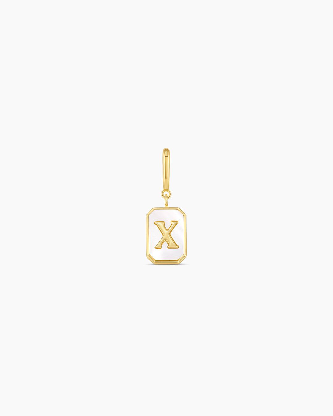 Vintage Alphabet Parker Charm #X || option::18k Gold Plated, X