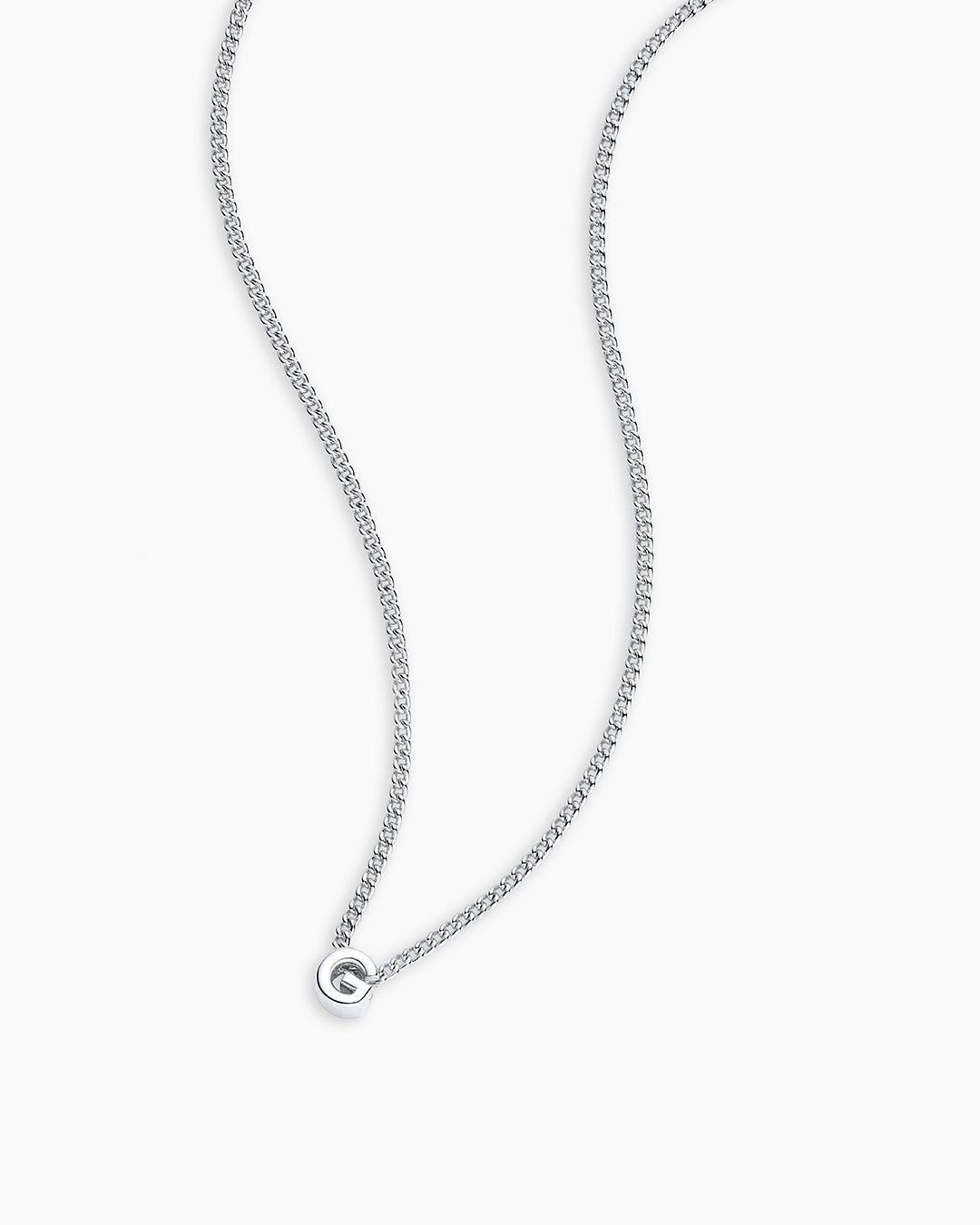 Wilder Mini Alphabet Necklace || option::Silver Plated, G