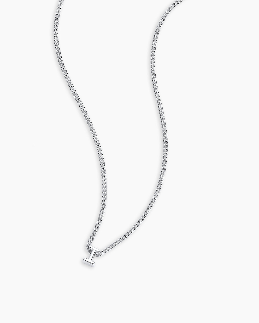 Wilder Mini Alphabet Necklace || option::Silver Plated, I