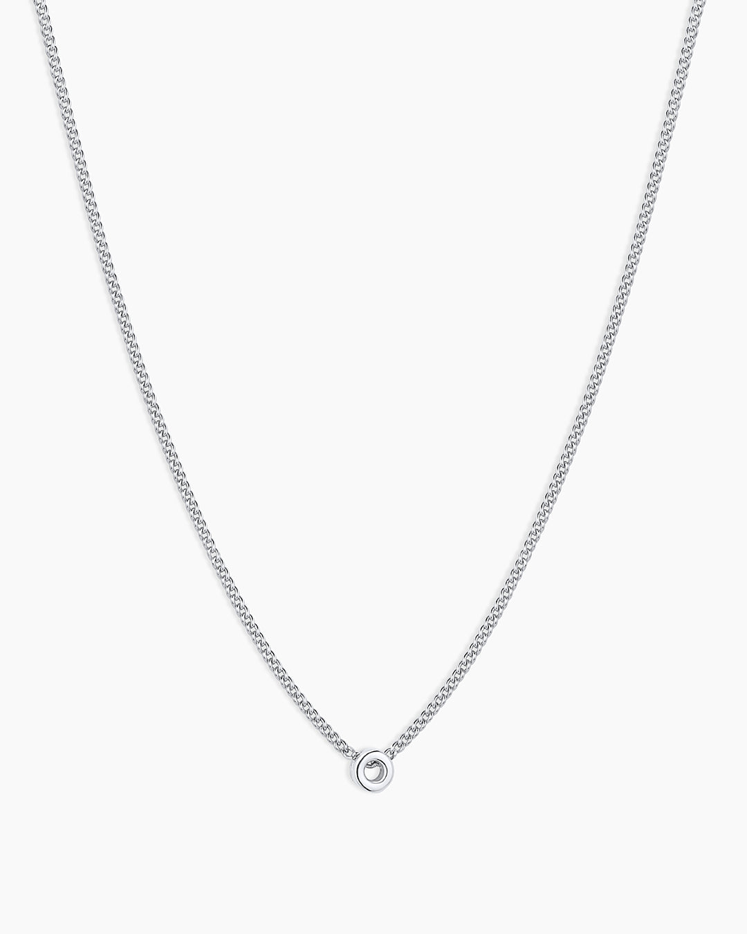 Wilder Mini Alphabet Necklace || option::Silver Plated, O