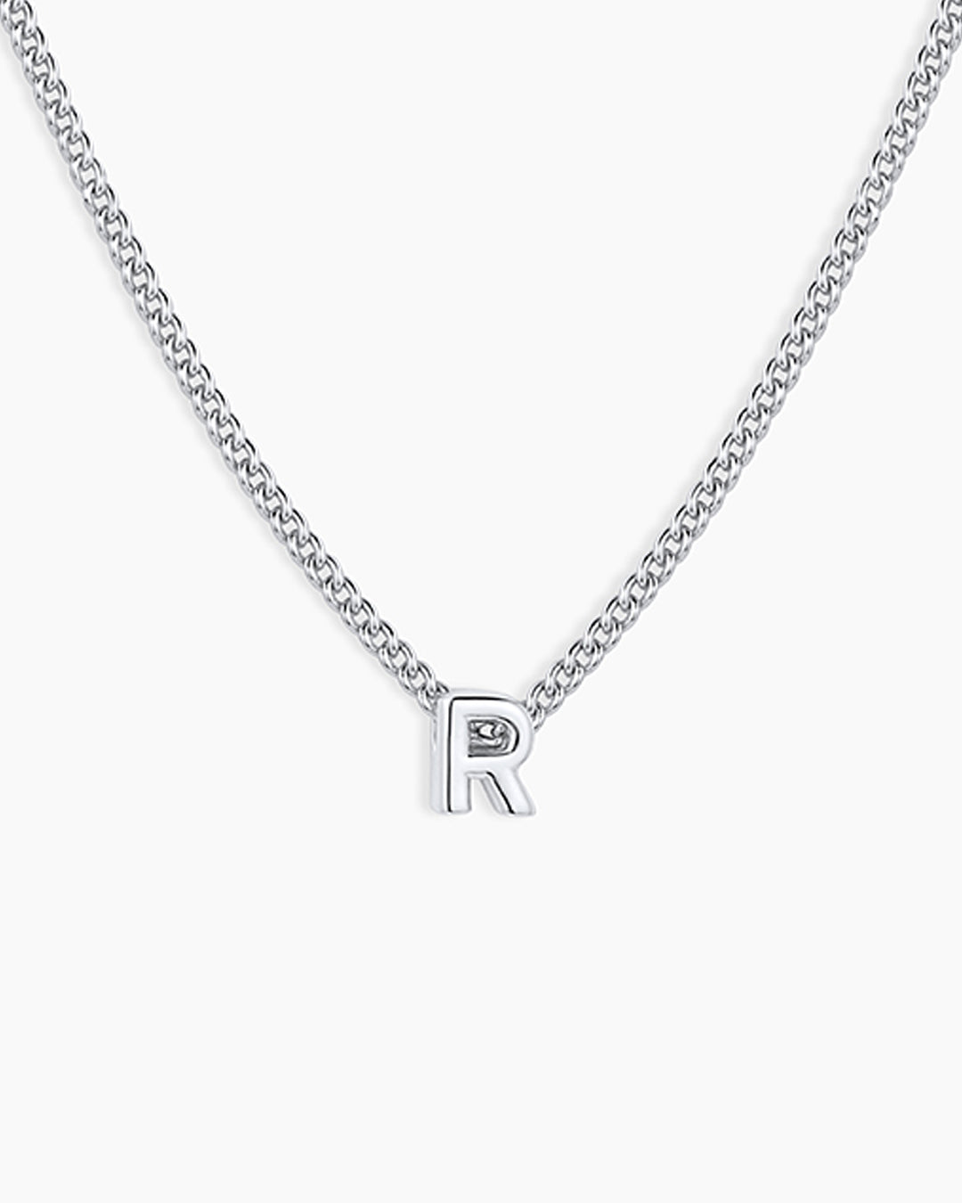 Wilder Mini Alphabet Necklace || option::Silver Plated, R