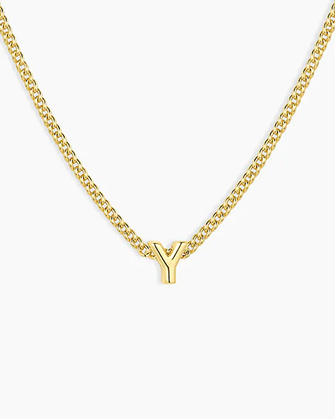 Wilder Mini Alphabet Necklace || option::18k Gold Plated, Y