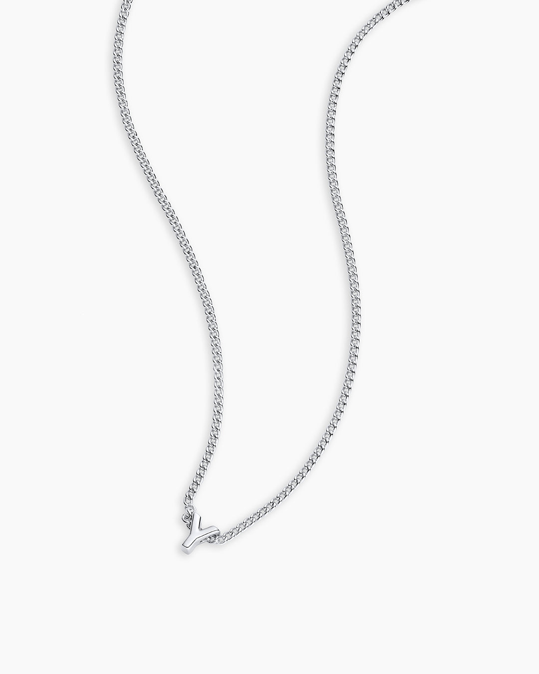 Wilder Mini Alphabet Necklace || option::Silver Plated, Y