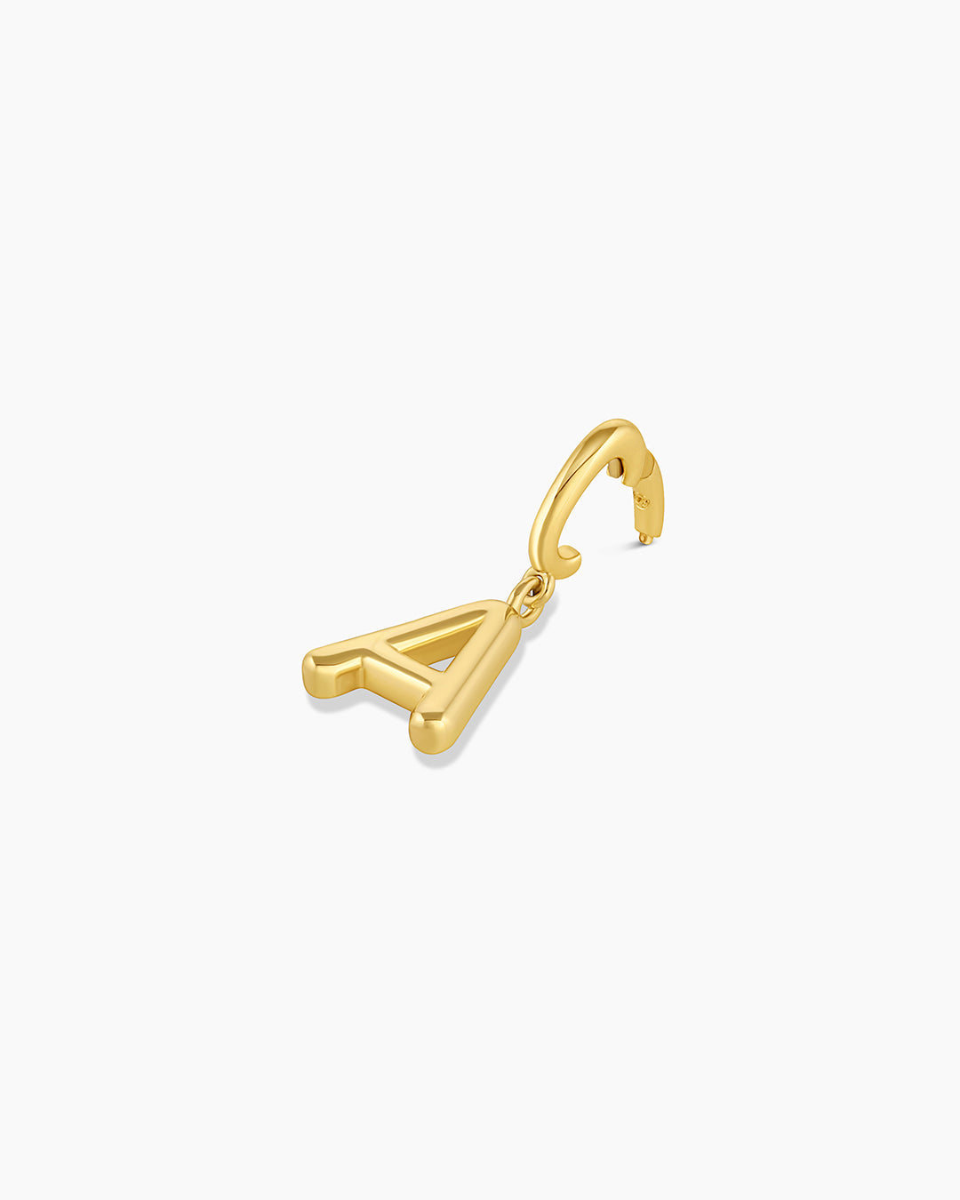 Alphabet Helium Parker Charm #A || option::18k Gold Plated, A