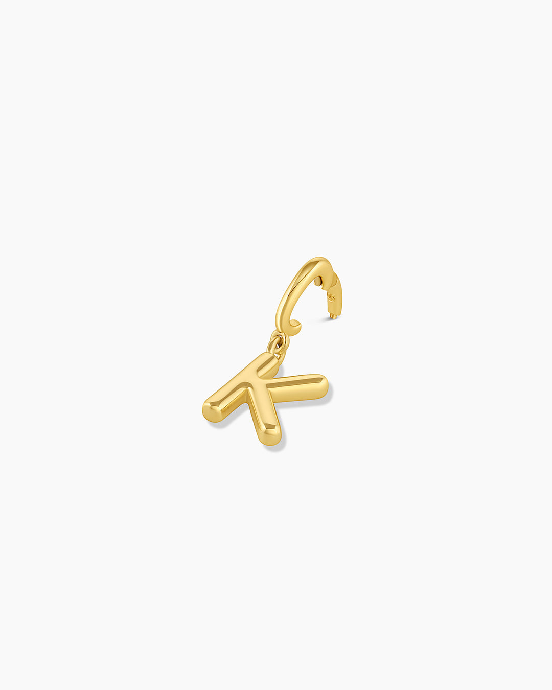 Alphabet Helium Parker Charm #K || option::18k Gold Plated, K