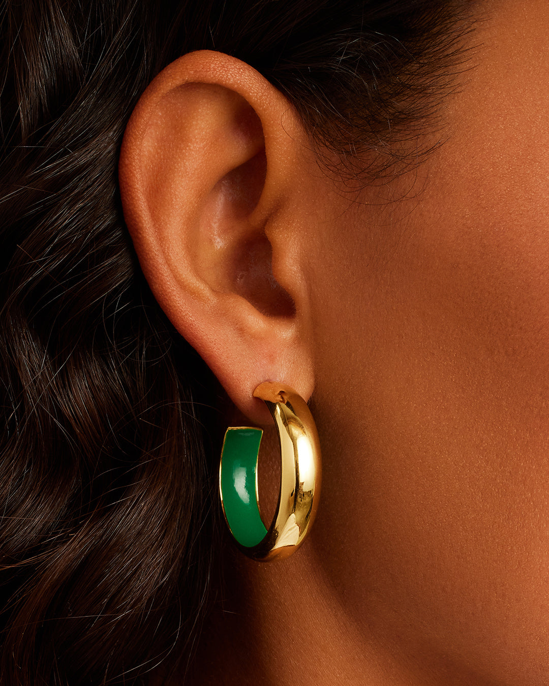 Buy Green Hoops Earrings at Amazonin