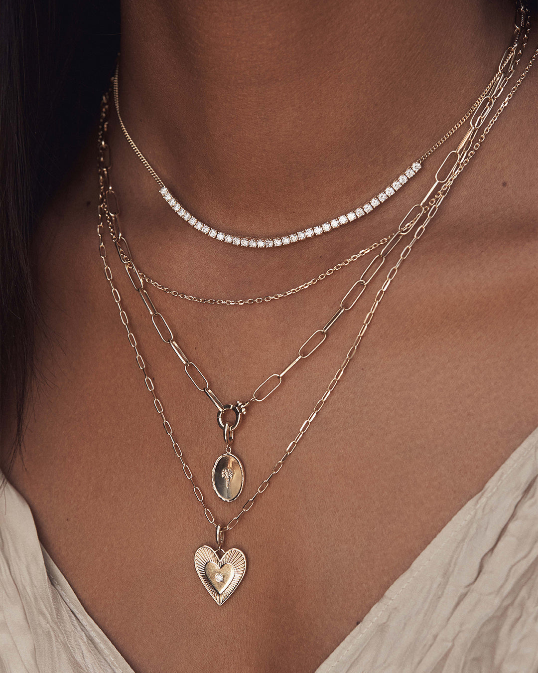 FINETOO 9PCS Gold Layered Chain Necklace for Women Girls, India | Ubuy