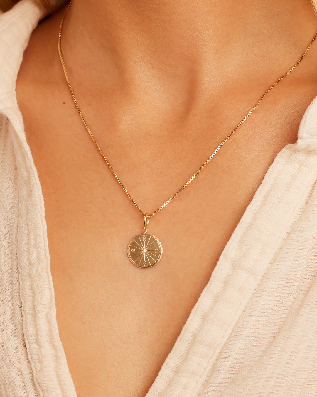 Gorjana compass clearance coin necklace