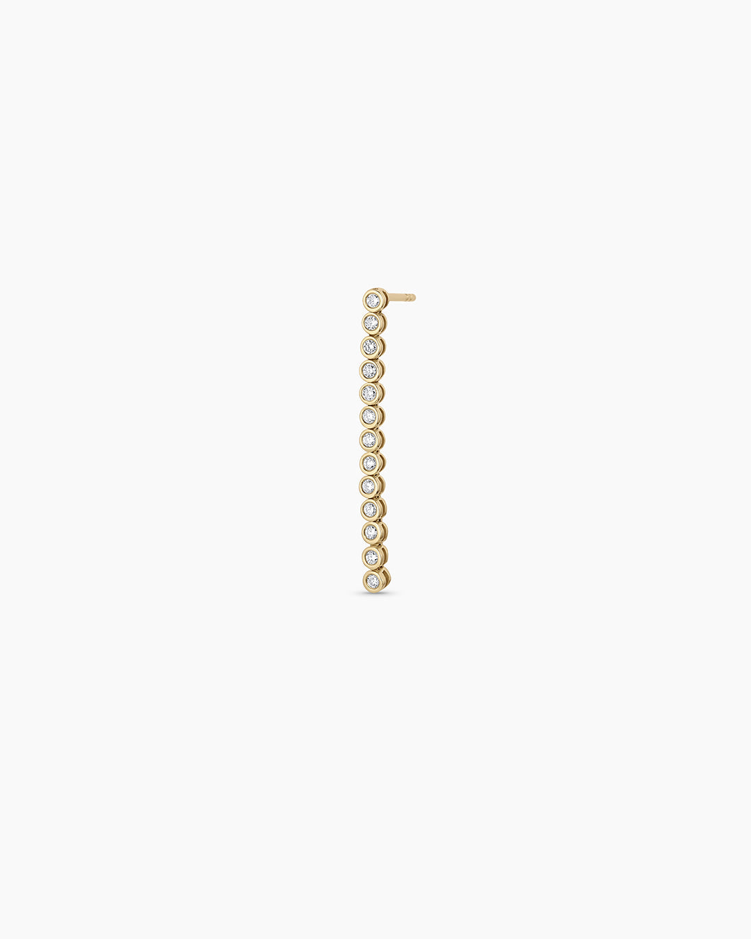 Lab Grown Diamond Classic Tennis Drop Earrings || option::14k Solid Gold, Single