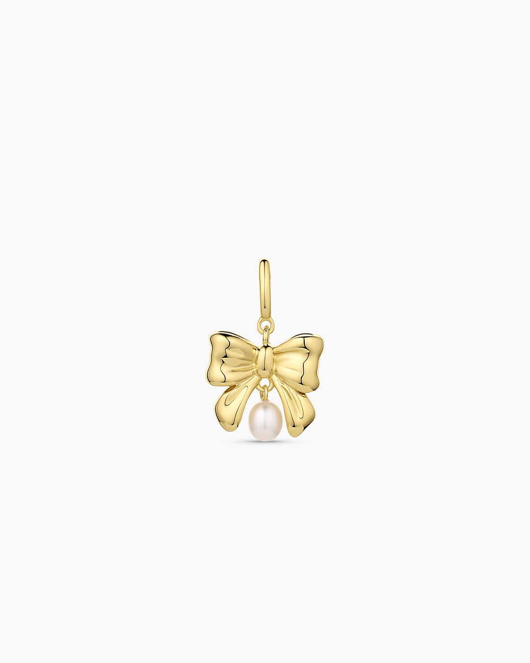 Bow Pearl Parker Charm || option::18k Gold Plated