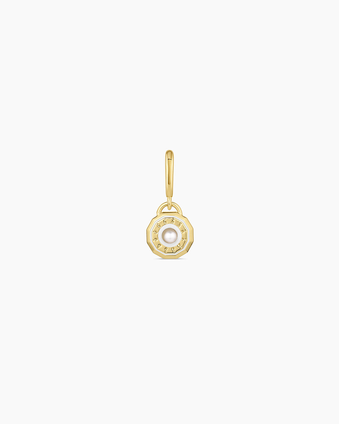 Birthstone Parker Charm || option::18k Gold Plated, Pearl - June