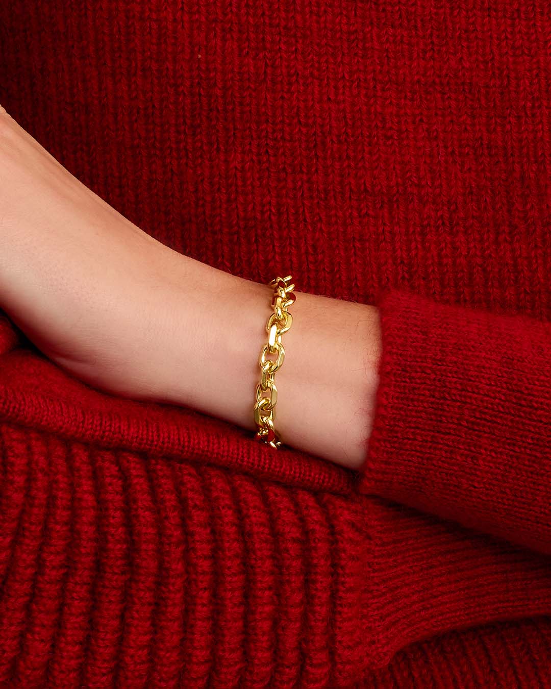 Asher Statement Bracelet || option::18k Gold Plated