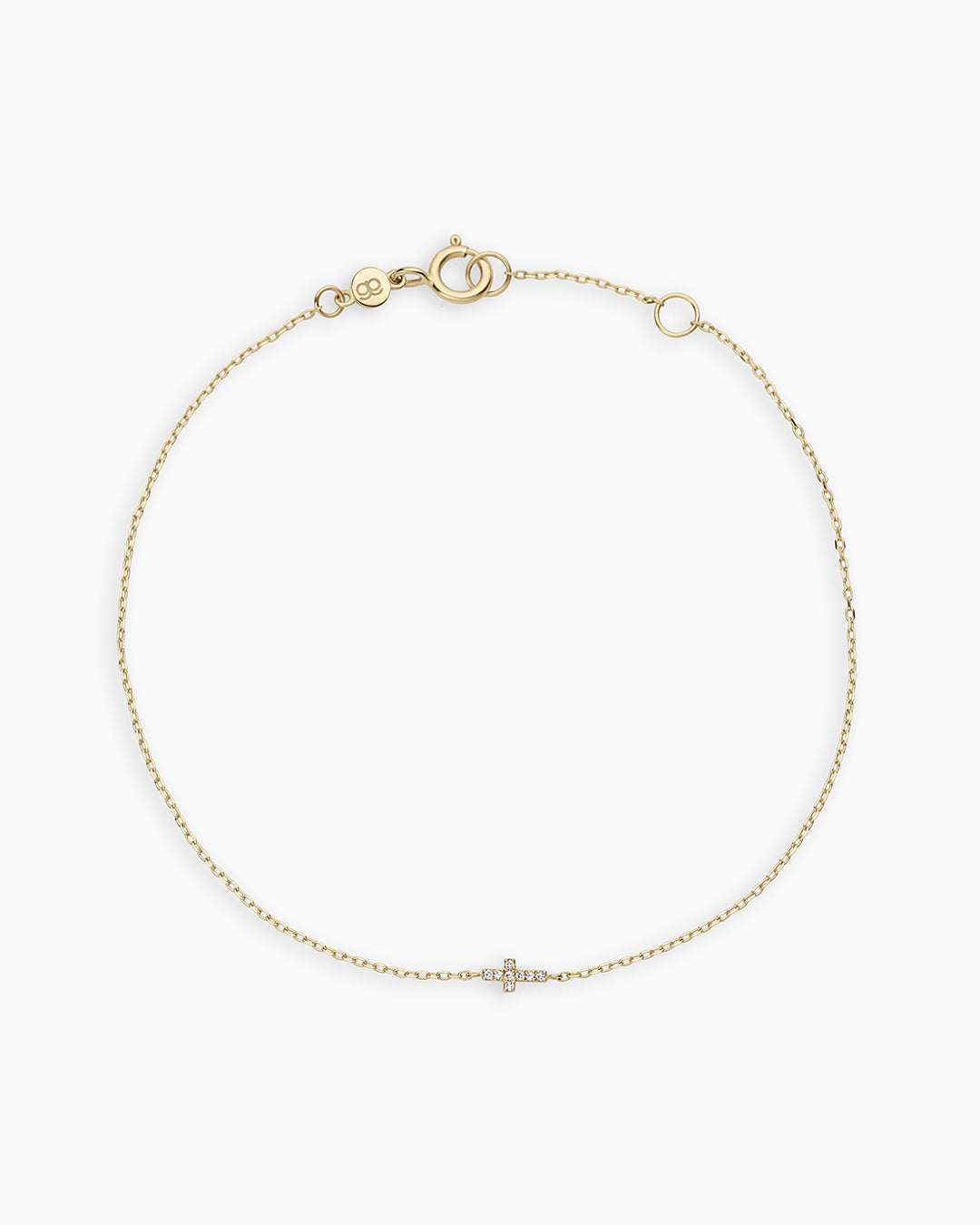 Diamond Cross Bracelet || option::14k Solid Gold