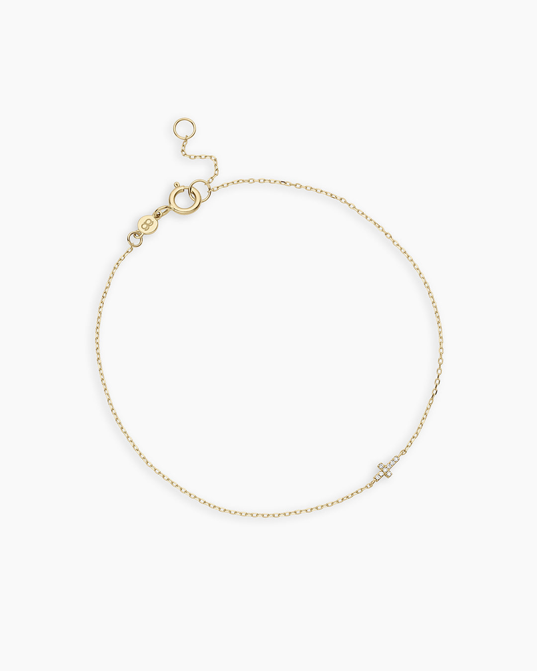 Diamond Cross Bracelet || option::14k Solid Gold