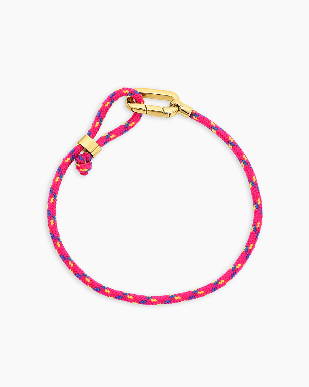 Link Paracord Bracelet || option::Gold Plated, Pink