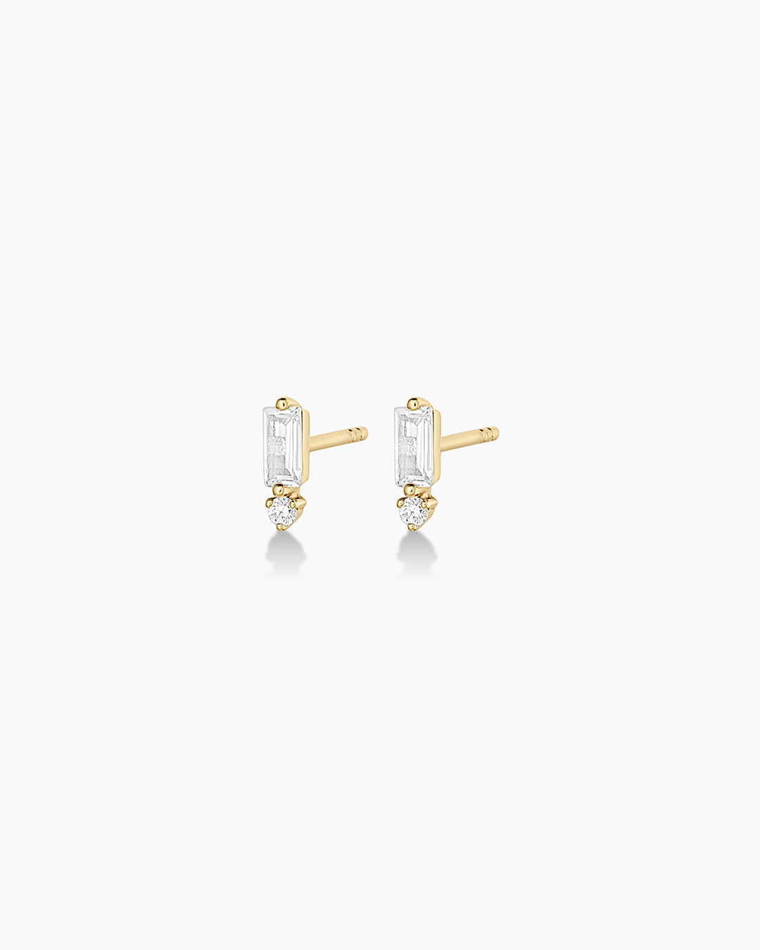 Diamond and White Sapphire Amara Studs