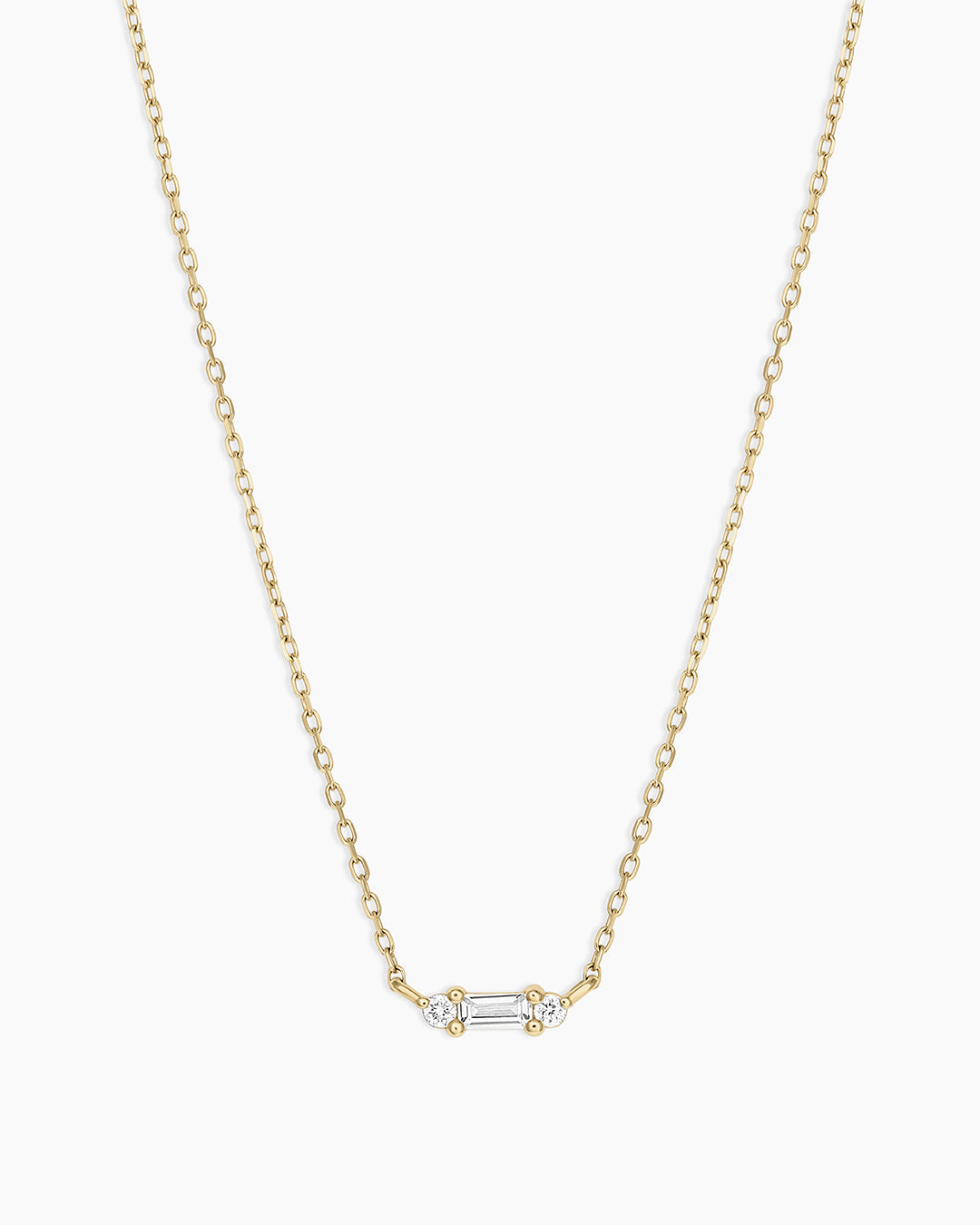 Diamond and White Sapphire Amara Charm Necklace