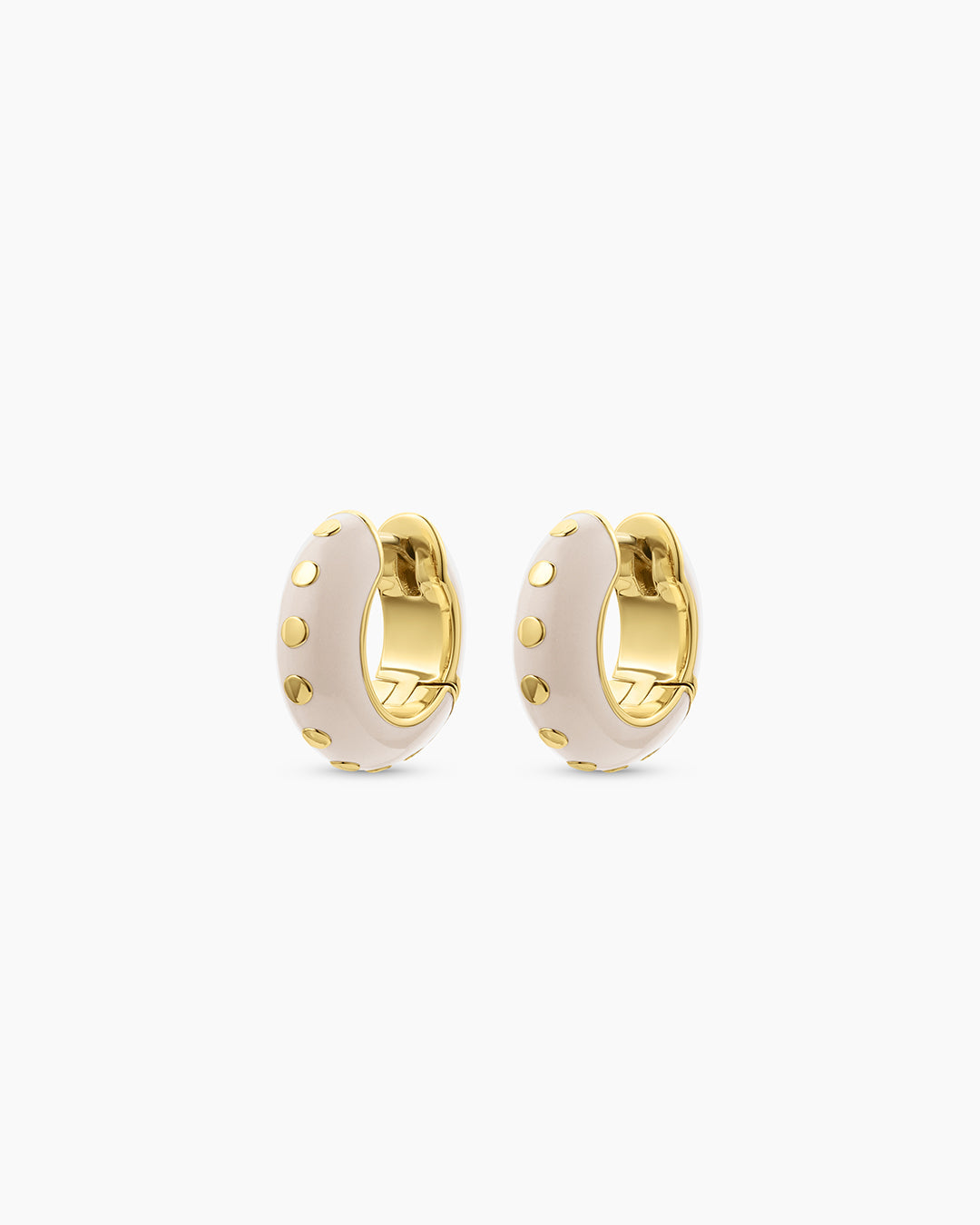 Asher Huggies || option::18k Gold Plated, Stone